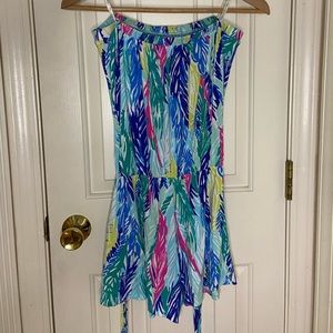 Lilly Pulitzer Rikki STRAPLESS Romper | Blue, Green, White & Pink